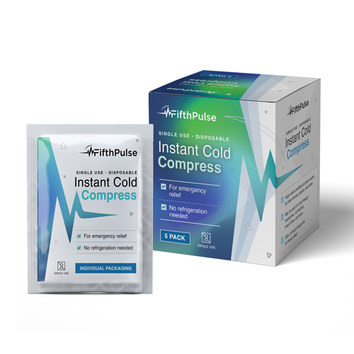 JEGFMN100525 - FifthPulse - FifthPulse Instant Cold Pack, Instant Relief, Disposable Single Use Pouch, 5" x 6", 5/PK
