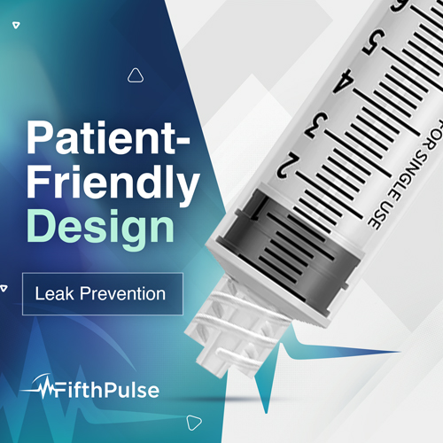 JEGFMN100662 - FifthPulse - FifthPulse 100ml Syringe with Luer Lock (NO Needle), Measurement Dispensing, Sterile, Individually Wrapped, 5/PK