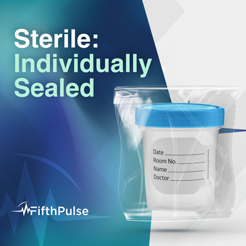 JEGFMN100677 - FifthPulse - Specimen Containers, Single Use Urine Collcetion Cups - Screw on Leak Resistant Lid (Include Label), 4 oz., 5/PK