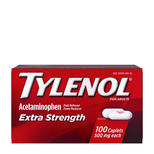 JOJ044909 - MCNEIL - DIV OF JOHNSON&amp;JOHNSON - Extra Strength Pain Reliever Caplets, 100 Count