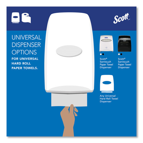 Kimberly-Clark Scott® Essential High Capacity Hard Roll Paper Towels  (01005), White, 1000' / Roll, 6 Paper Towel Rolls / Convenience Case, KIM01005