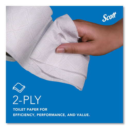 Scott Professional Standard Roll Toilet Paper (04460), with Elevated  Design, 2-Ply, White, Individually wrapped rolls, (550 Sheets/Roll, 80