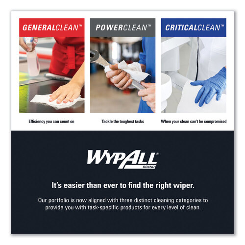 KCC06471 - Kimberly Clark Professional - Critical Clean Wipers for Bleach, Disinfectants, Sanitizers WetTask Customizable Wet Wiping System, 90/Roll, 6 Rolls/Carton