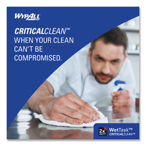 KCC06471 - Kimberly Clark Professional - Critical Clean Wipers for Bleach, Disinfectants, Sanitizers WetTask Customizable Wet Wiping System, 90/Roll, 6 Rolls/Carton