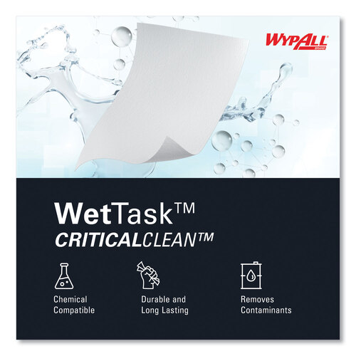 KCC06471 - Kimberly Clark Professional - Critical Clean Wipers for Bleach, Disinfectants, Sanitizers WetTask Customizable Wet Wiping System, 90/Roll, 6 Rolls/Carton