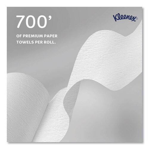 KCC25637 - Kimberly Clark Professional - Hard Roll Paper Towels with Premium Absorbency Pockets with Colored Core, Blue Core, 7.5" x 700 ft, White, 6 Rolls/Carton