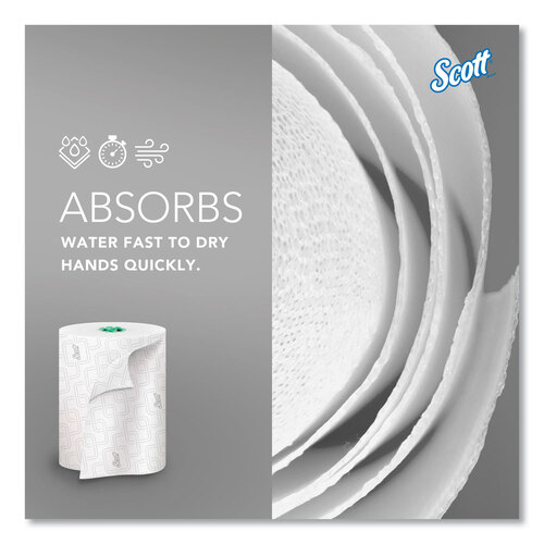 KCC25700 - Kimberly Clark Professional - Pro Hard Roll Paper Towels with Elevated Scott Design for Scott Pro Dispenser, Green Core Only, 1-Ply, 1,150 ft, 6 Rolls/CT