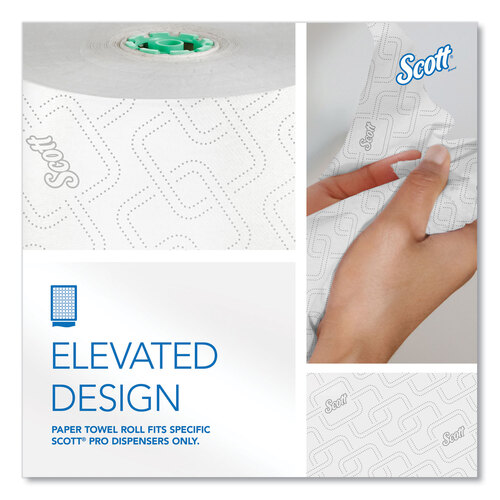 KCC25700 - Kimberly Clark Professional - Pro Hard Roll Paper Towels with Elevated Scott Design for Scott Pro Dispenser, Green Core Only, 1-Ply, 1,150 ft, 6 Rolls/CT