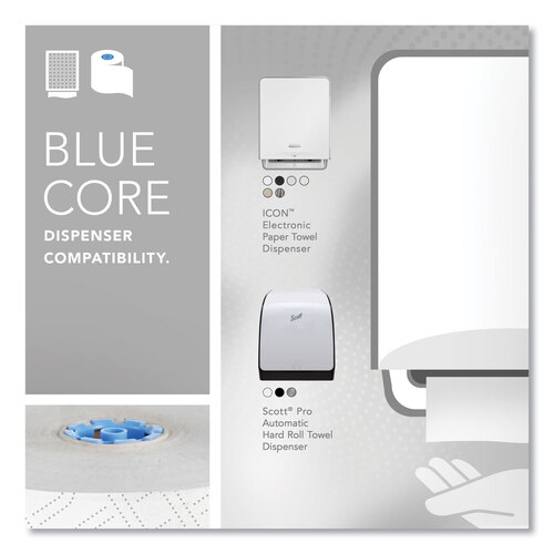 KCC25702 - Kimberly Clark Professional - Pro Hard Roll Paper Towels with Elevated Scott Design for Scott Pro Dispenser, Blue Core Only, 1,150 ft Roll, 6 Rolls/Carton