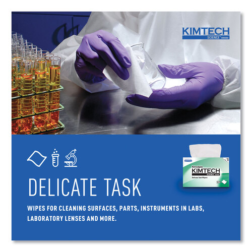 KCC34155CT - Kimberly Clark Professional - Kimwipes, Delicate Task Wipers, 1-Ply, 4.4 x 8.4, 286/Box
