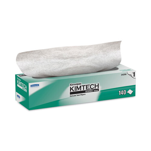 KCC34256BX - Kimberly Clark Professional - KIMTECH Kimwipes Delicate Task Wipers, 1-Ply, 16 3/5 x 16 5/8, 140/Box
