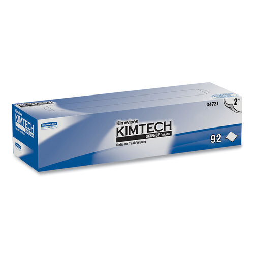 KCC34721 - Kimberly Clark Professional - KIMTECH Kimwipes Delicate Task Wipers, 2-Ply, 14 7/10 x 16 3/5, 90/Box, 15 Boxes/Carton