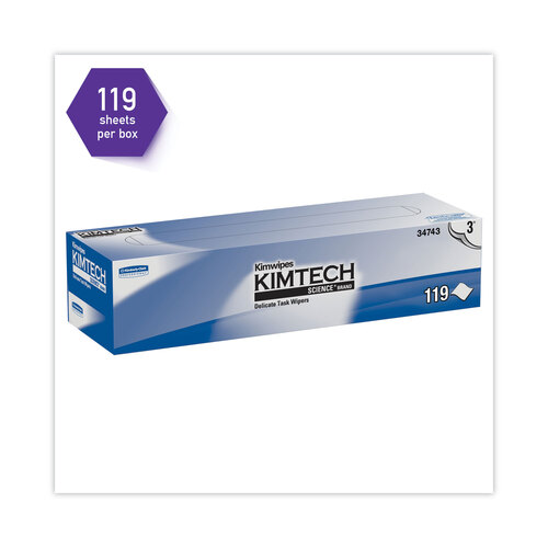 KCC34743 - Kimberly Clark Professional - Kimwipes Delicate Task Wipers, 3-Ply, 11.8 x 11.8, 100/Box, 15 Boxes/Carton
