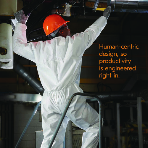 KCC49107 - KIMBERLY CLARK PROFESSIONAL - A20 Breathable Particle Protection Coveralls, Zip Front, Elastic Back, Wrists, Ankles, 4X-Large, White, 20/Carton