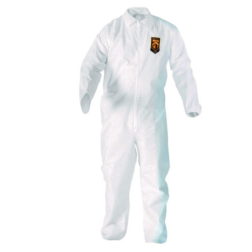 KCC49107 - KIMBERLY CLARK PROFESSIONAL - A20 Breathable Particle Protection Coveralls, Zip Front, Elastic Back, Wrists, Ankles, 4X-Large, White, 20/Carton