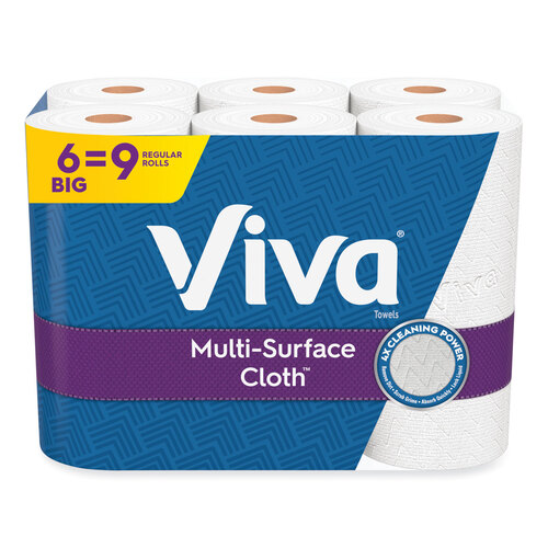 Multi-Surface Cloth Choose-A-Sheet Kitchen Roll Paper Towels, 2-Ply, 11 x 5.9, White, 165/Roll, 6 Rolls/Pack, 4 Packs/Carton