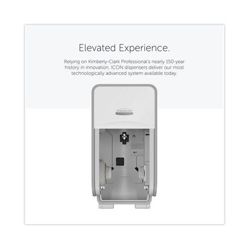 KCC58711 - Kimberly Clark Professional - ICON Coreless Standard Roll Toilet Paper Dispenser, 7.18 x 13.37 x 7.06, White Mosaic