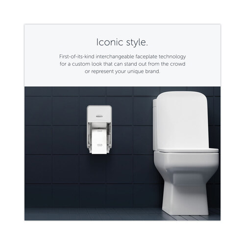 KCC58711 - Kimberly Clark Professional - ICON Coreless Standard Roll Toilet Paper Dispenser, 7.18 x 13.37 x 7.06, White Mosaic