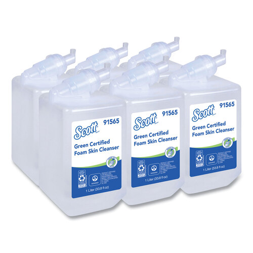 Essential Green Certified Foam Skin Cleanser, Neutral, 1,000 mL Bottle, 6/Carton Essential Green Certified Foam Skin Cleanser, Neutral, 1,000 mL Bottle, 6/Carton