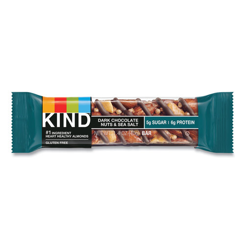 KND17851 - Kind - Nuts and Spices Bar, Dark Chocolate Nuts and Sea Salt, 1.4 oz, 12/Box