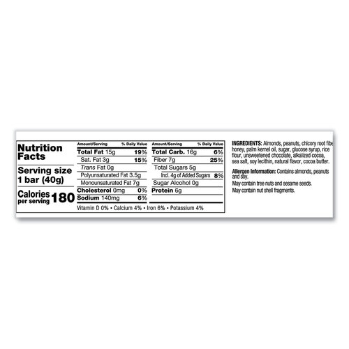 KND17851 - Kind - Nuts and Spices Bar, Dark Chocolate Nuts and Sea Salt, 1.4 oz, 12/Box