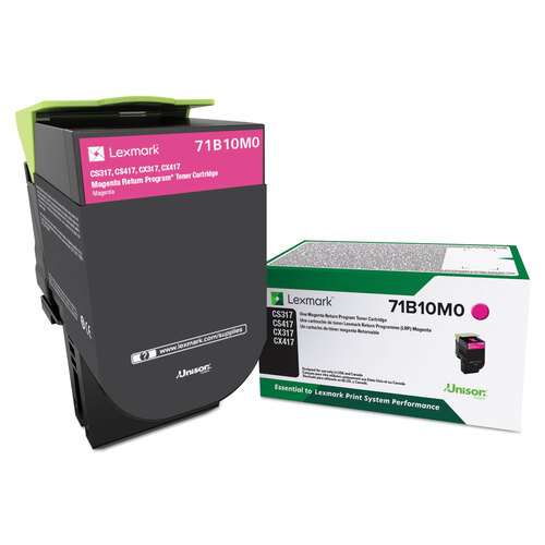 LEX71B10M0 - Lexmark - 71B10M0 Unison Toner, 2,300 Page-Yield, Magenta