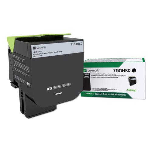 LEX71B1HK0 - Lexmark - 71B1HK0 Unison High-Yield Toner, 6,000 Page-Yield, Black