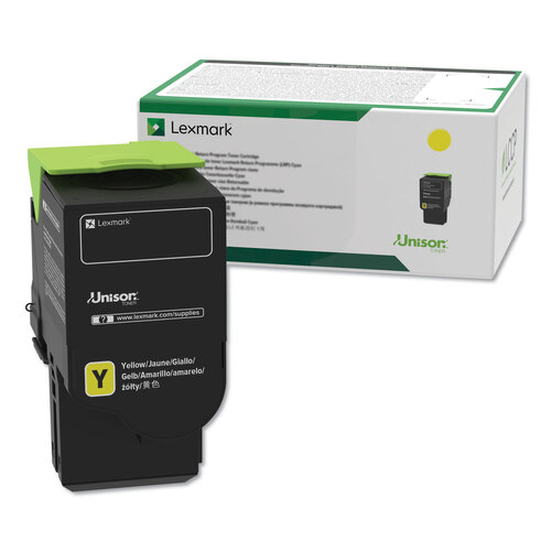 LEX78C10Y0 - Lexmark - 78C10Y0 Return Program Toner, 1,400 Page-Yield, Yellow
