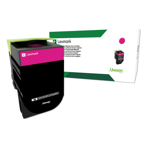 LEX80C0HMG - Lexmark - 80C0HMG Return Program High-Yield Toner, 3,000 Page-Yield, Magenta, TAA Compliant