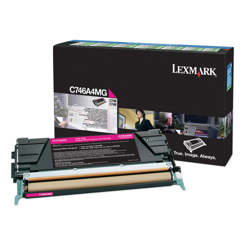 LEXC746A4MG - Lexmark - C746A4MG Return Program Toner, 7,000 Page-Yield, Magenta, TAA Compliant