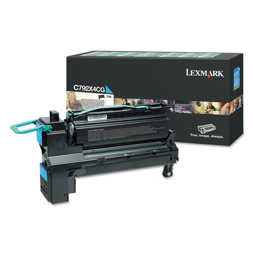 LEXC792X4CG - Lexmark - C792X4CG Return Program Extra High-Yield Toner, 17,000 Page-Yield, Cyan