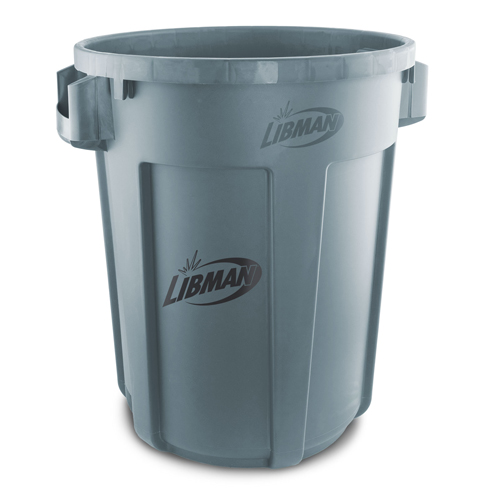 Libman 32 Gallon Trash Can (Gray) - 6 Each per Case