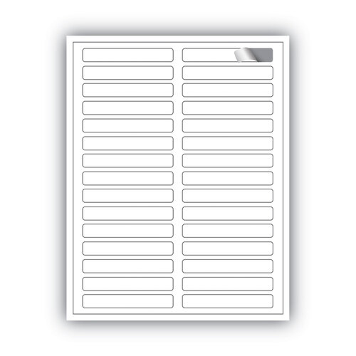 MACMLFF31 - Chartpak - Cover-All Opaque File Folder Labels, Inkjet/Laser Printers, 0.66 x 3.44, White, 30 Labels/Sheet, 50 Sheets/Box