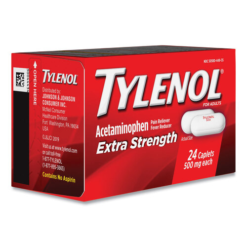 MCL044905 - MCNEIL - DIV OF JOHNSON&amp;JOHNSON - Extra Strength Pain Reliever Caplets, 24 Caplets