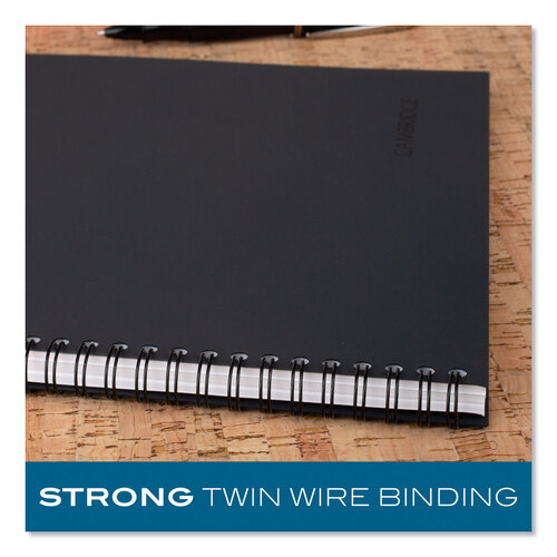 MEA06066 - Cambridge Limited - Wirebound Guided QuickNotes Notebook, 1 Subject, List-Management Format, Dark Gray Cover, 11 x 8.5, 80 Sheets