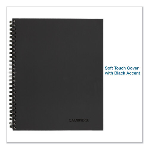 MEA06132 - Mead - Wirebound Guided Meeting Notes Notebook, 1 Subject, Meeting-Minutes/Notes Format, Dark Gray Cover, 11 x 8.25, 80 Sheets