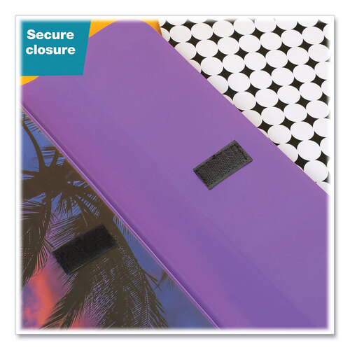 MEA260038FDE1EC - Mead - Trapper Keeper 3-Ring Pocket Binder, 1&quot; Capacity, 11.25 x 12.19, Palm Trees