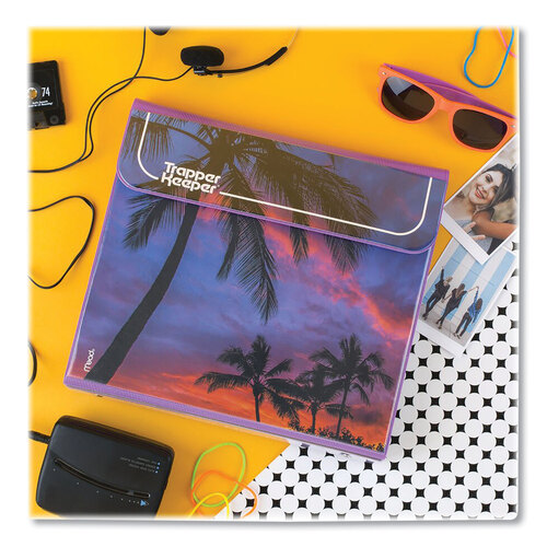 MEA260038FDE1EC - Mead - Trapper Keeper 3-Ring Pocket Binder, 1&quot; Capacity, 11.25 x 12.19, Palm Trees