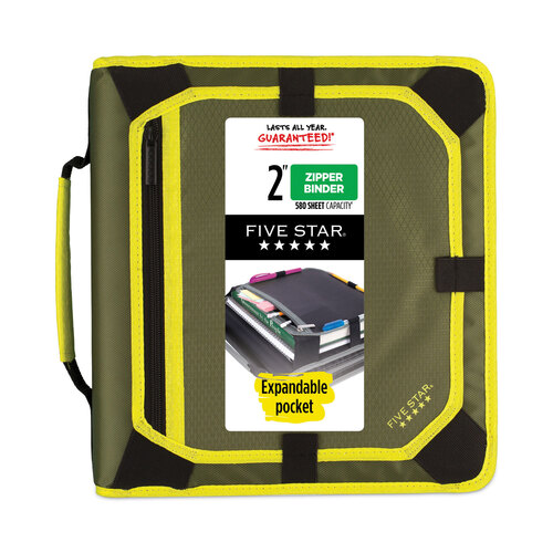 MEA29052 - Mead - Zipper Binder and Expansion Panel, 3 Rings, 2&quot; Capacity, 11 x 8.5, Assorted