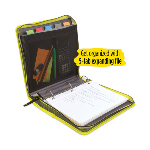 MEA29052 - Mead - Zipper Binder and Expansion Panel, 3 Rings, 2&quot; Capacity, 11 x 8.5, Assorted