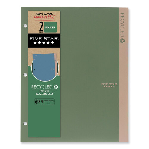 MEA330027 - Mead - Recycled Plastic Two-Pocket Folder, 11&quot; x 8.5&quot;, Randomly Assorted