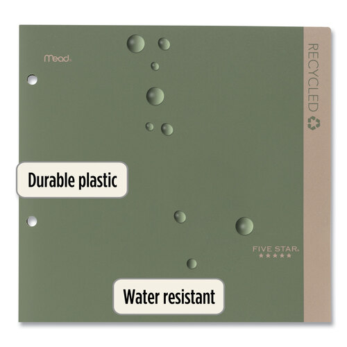 MEA330027 - Mead - Recycled Plastic Two-Pocket Folder, 11&quot; x 8.5&quot;, Randomly Assorted