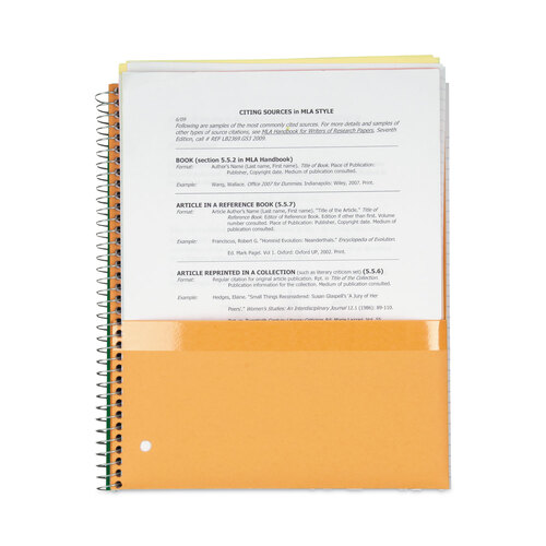 MEA38052 - Mead - Wirebound Notebook, 1-Subject, Medium/College Rule, Randomly Assorted Cover Color, (100) 11 x 8.5 Sheets, 6/Pack