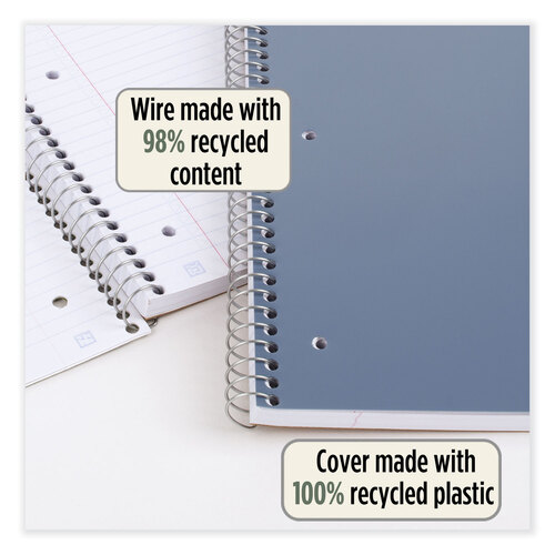 MEA820053 - Mead - Recycled Notebook, 1 Subject, Medium/College Rule, Randomly Assorted Cover, 11 x 8.5 Sheets