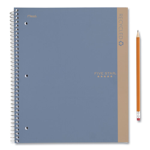 MEA820053 - Mead - Recycled Notebook, 1 Subject, Medium/College Rule, Randomly Assorted Cover, 11 x 8.5 Sheets
