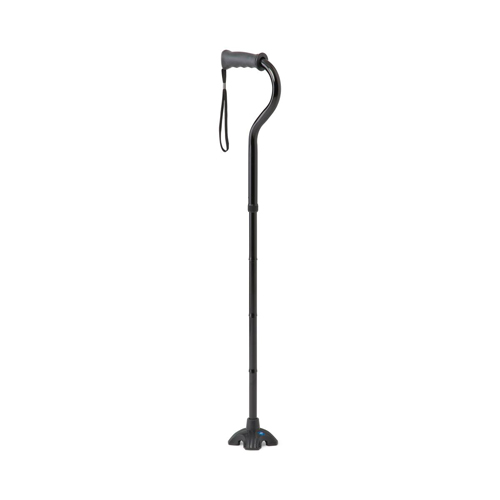 MED4UCANE - Medline - Medline 4U 4-Point Offset Folding Hybrid Cane, Black