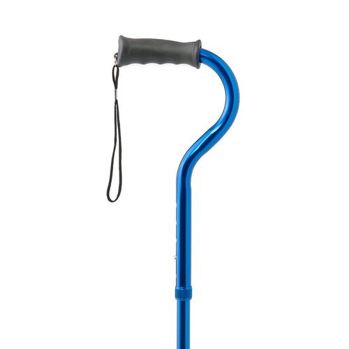MED4UCANEB - Medline - Medline 4U 4-Point Offset Folding Hybrid Cane, Blue