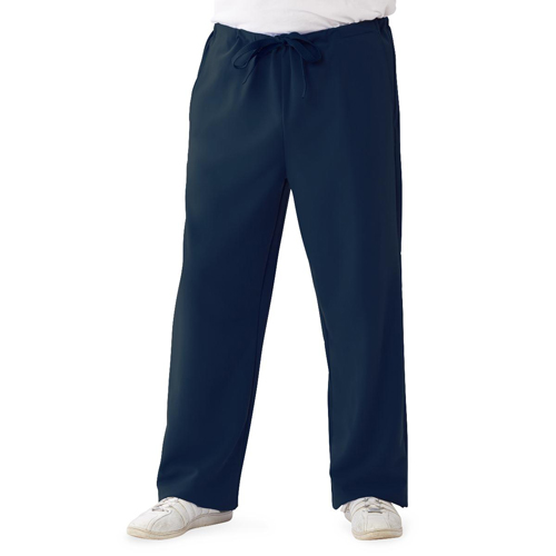 MED5900NVY4XLP - Medline - Medline Newport Ave Unisex Stretch Fabric Scrub Pants with Drawstring, Blue, 4XL