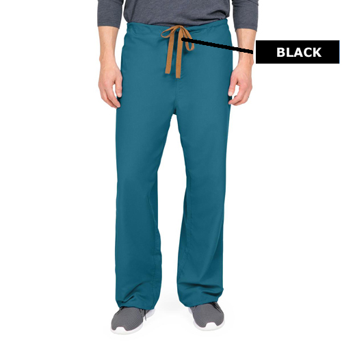 MED800JCBL-CA - Medline - Medline PerforMAX Unisex Reversible Scrub Pants with Front Drawstring, Blue, Large