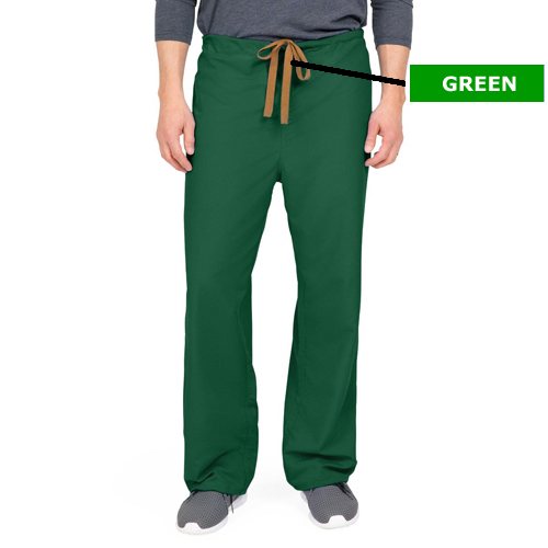MED800JEGXXL-CA - Medline - Medline PerforMAX Unisex Reversible Scrub Pants with Front Drawstring, Green, 2XL